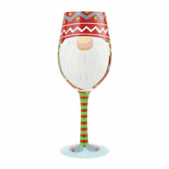 GNOME FOR THE HOLIDAYS WINE GLASSES